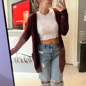 Maroon Lightweight Cardigan